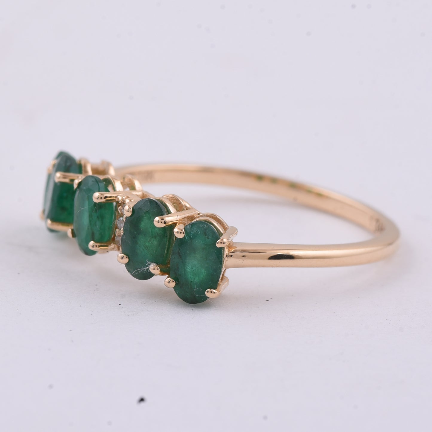 1.27 Ct Oval Natural Emerald 14K Gold Ring