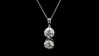 3.21 Ct Round Lab Grown Diamond 14K Gold Pendant