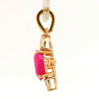 2.19 Ct Oval Ruby 14K Gold Pendant