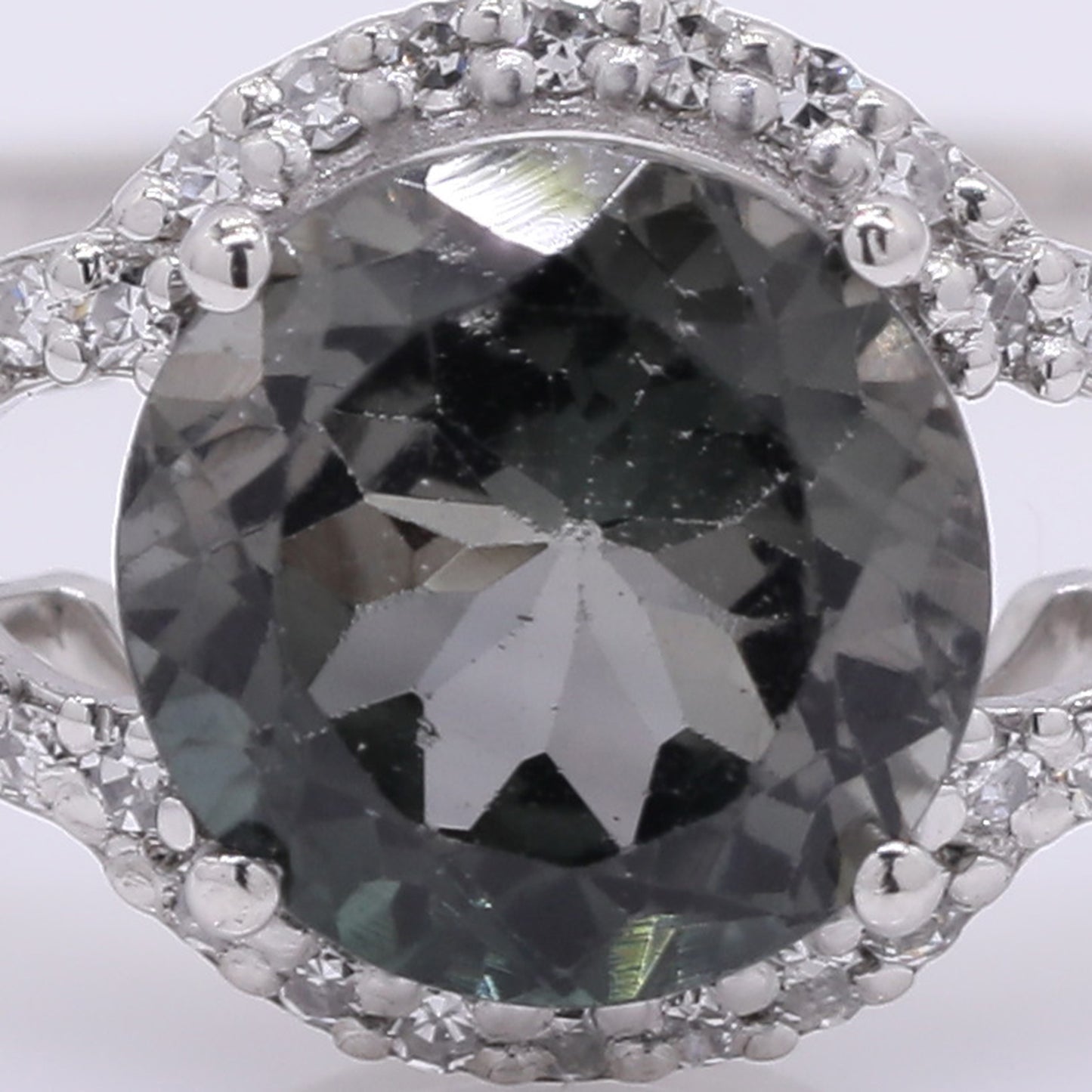 1.54 Ct Round Mixed Cut Natural Tourmaline 950 Platinum Ring