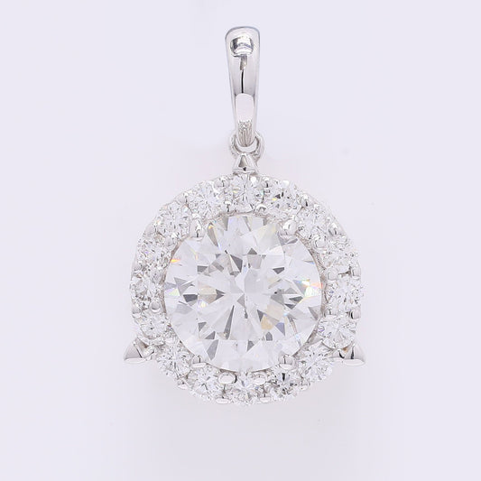 2.37 Carats Lab Grown Diamond 14K Gold Pendant