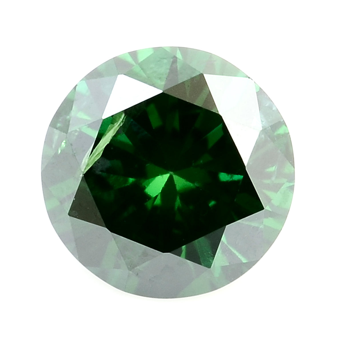 0.24 Green Diamond Round Loose Gemstone
