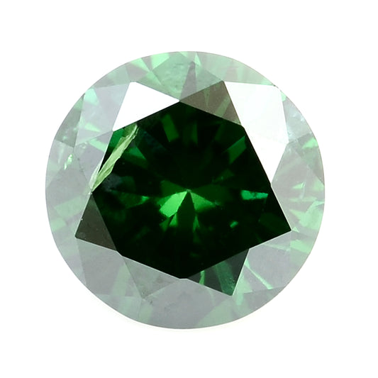 0.26 Green Diamond Round Loose Gemstone