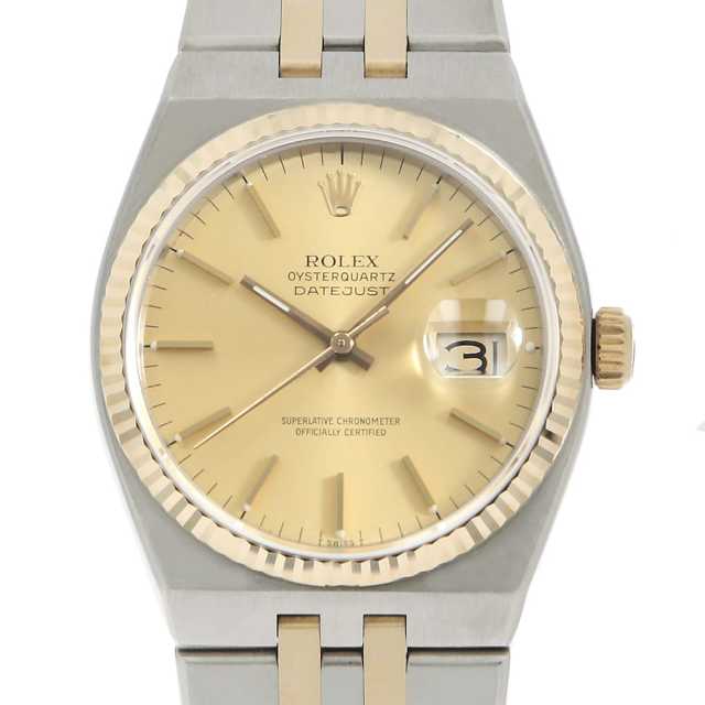 Pre-owned Rolex Oysterquartz 17013 Champagne Bar No. 98 Men's