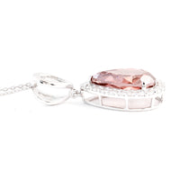 5.42 Carats Pink Lab Grown Diamond 14K Gold Pendant