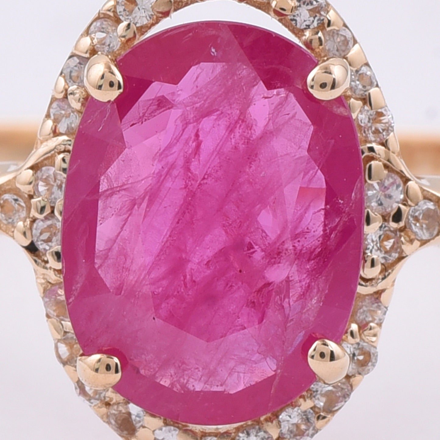 1.70 Ct Oval Natural Ruby 14K Gold Ring