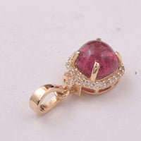 1.44 Ct Cushion Tourmaline 9K Gold Pendant
