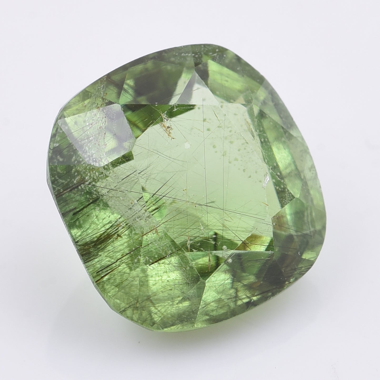 10.5 Natural Peridot Cushion Mixed Cut Gemstone