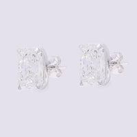 3.83 Carats Lab Grown Diamond 14K Gold Earrings