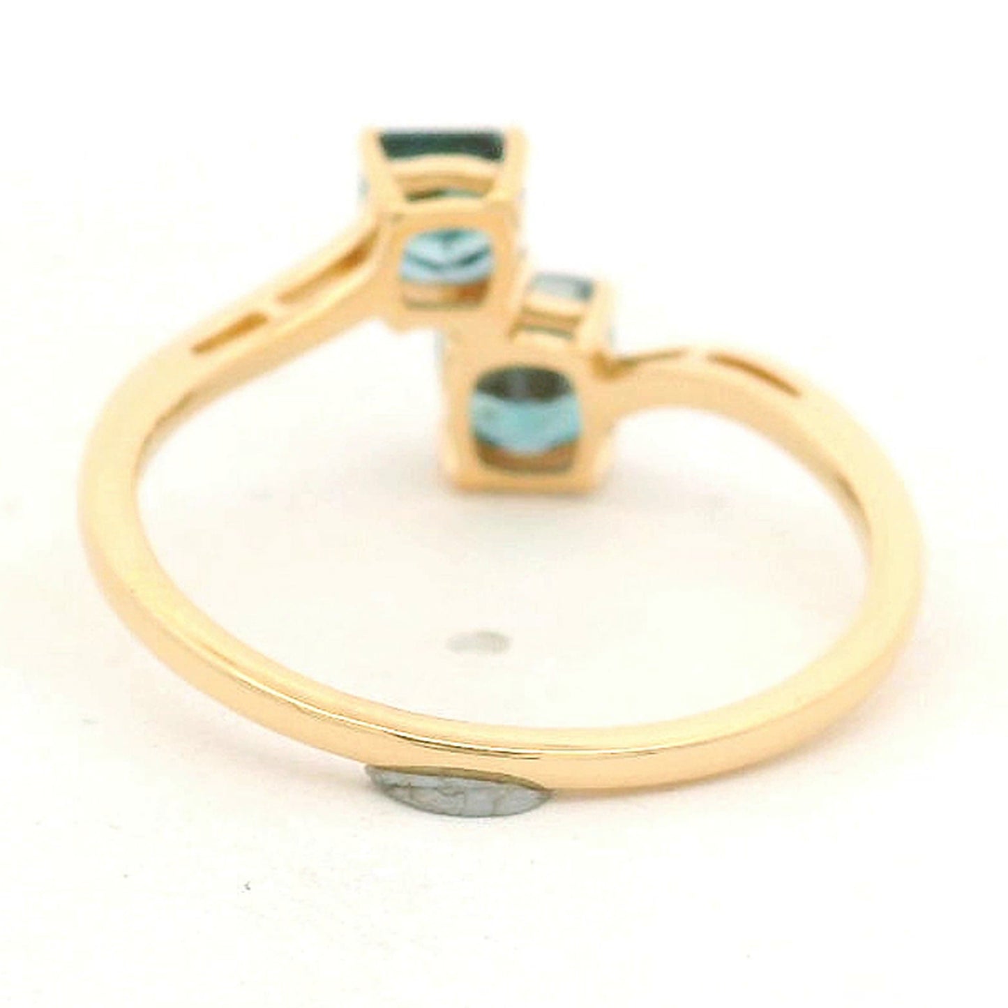 1.20 Ct Cushion Blue Diamond 14K Gold Ring