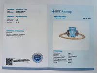 1.40 Ct Octagon Step Cut Natural Topaz 14K Gold Ring