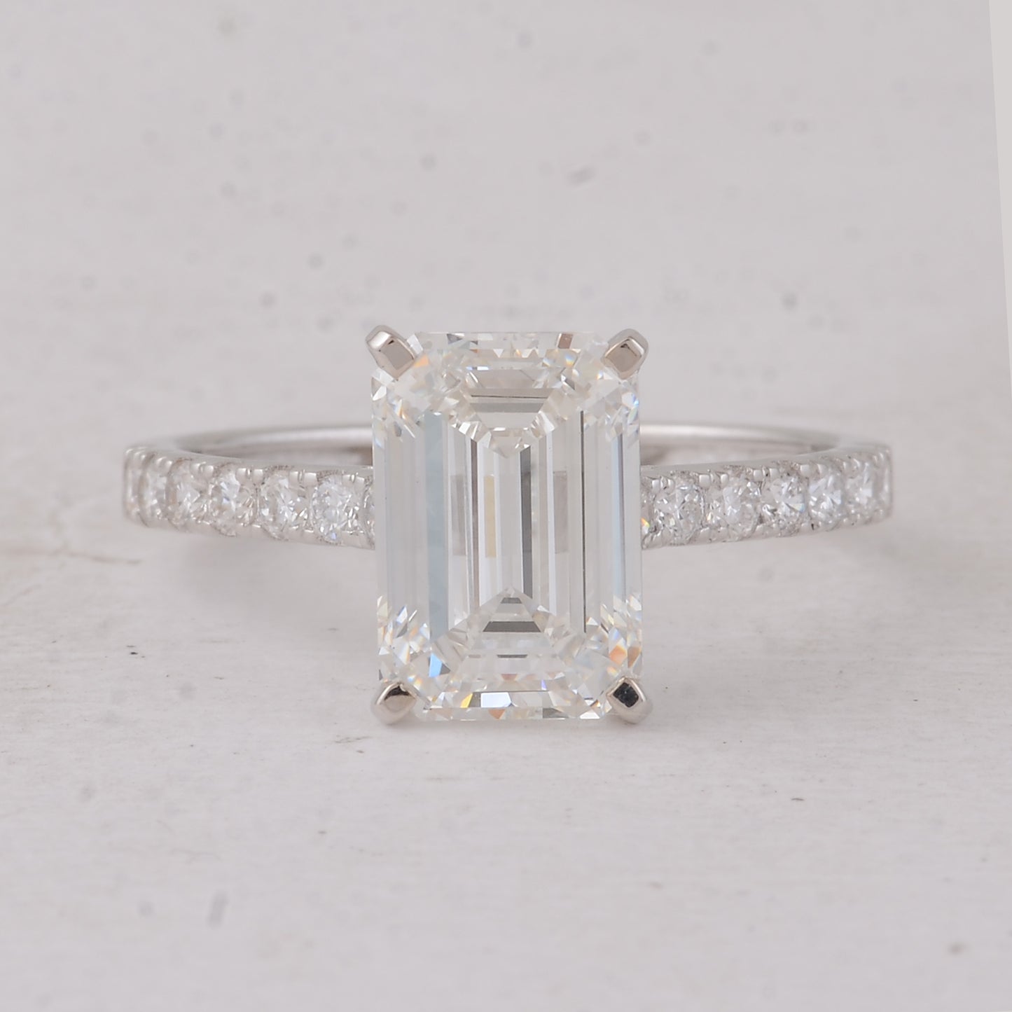 3.35 Carats Lab Grown Diamond 14K Gold Ring