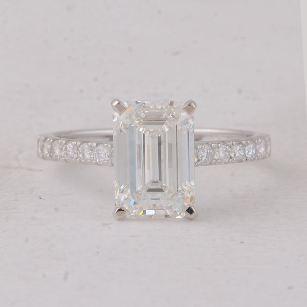 3.35 Carats Lab Grown Diamond 14K Gold Ring