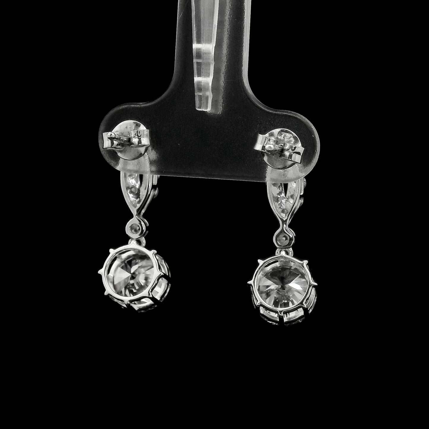 3.72 Carats Lab Grown Diamond 14K Gold Earrings
