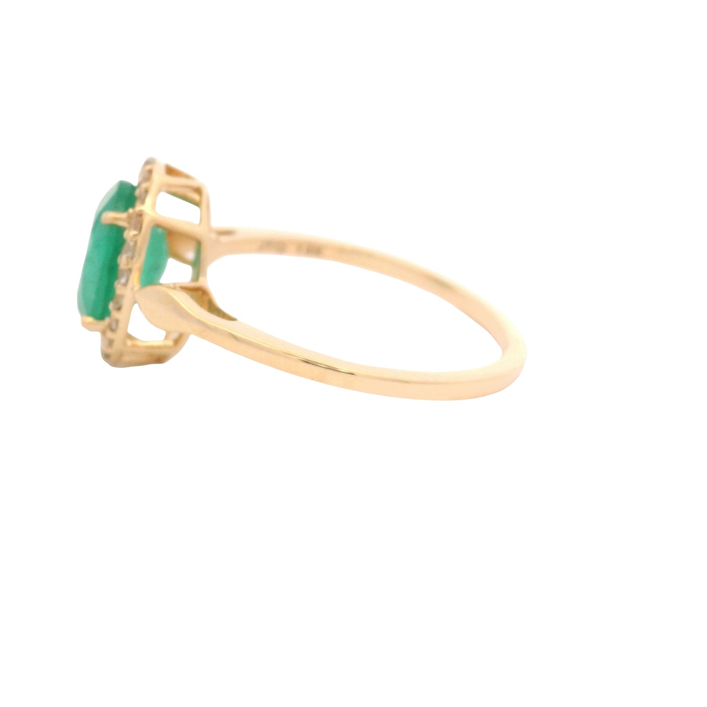1.68 Ct Oval Emerald 14K Gold Ring