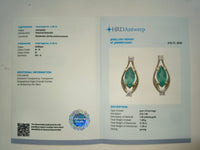 1.38 Ct Marquise Natural Emerald 14K Gold Earrings