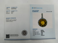 2.50 Ct Round Mixed Cut Natural Fire Opal 950 Platinum Pendant