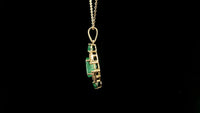 2.23 Ct Oval Emerald 14K Gold Pendant