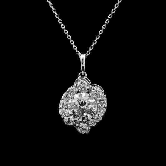 2.15 Carats Lab Grown Diamond 14K Gold Pendant