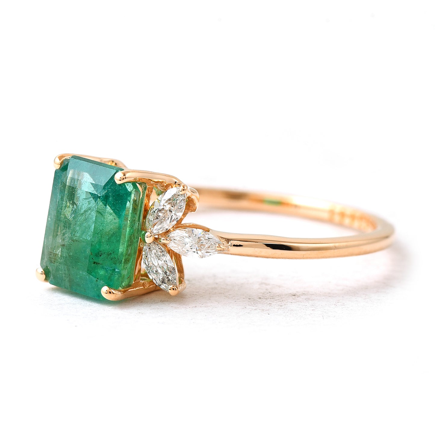 1.84 Ct Octagon Emerald 14K Gold Ring