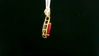 4.62 Ct Oval Ruby 14K Gold Pendant