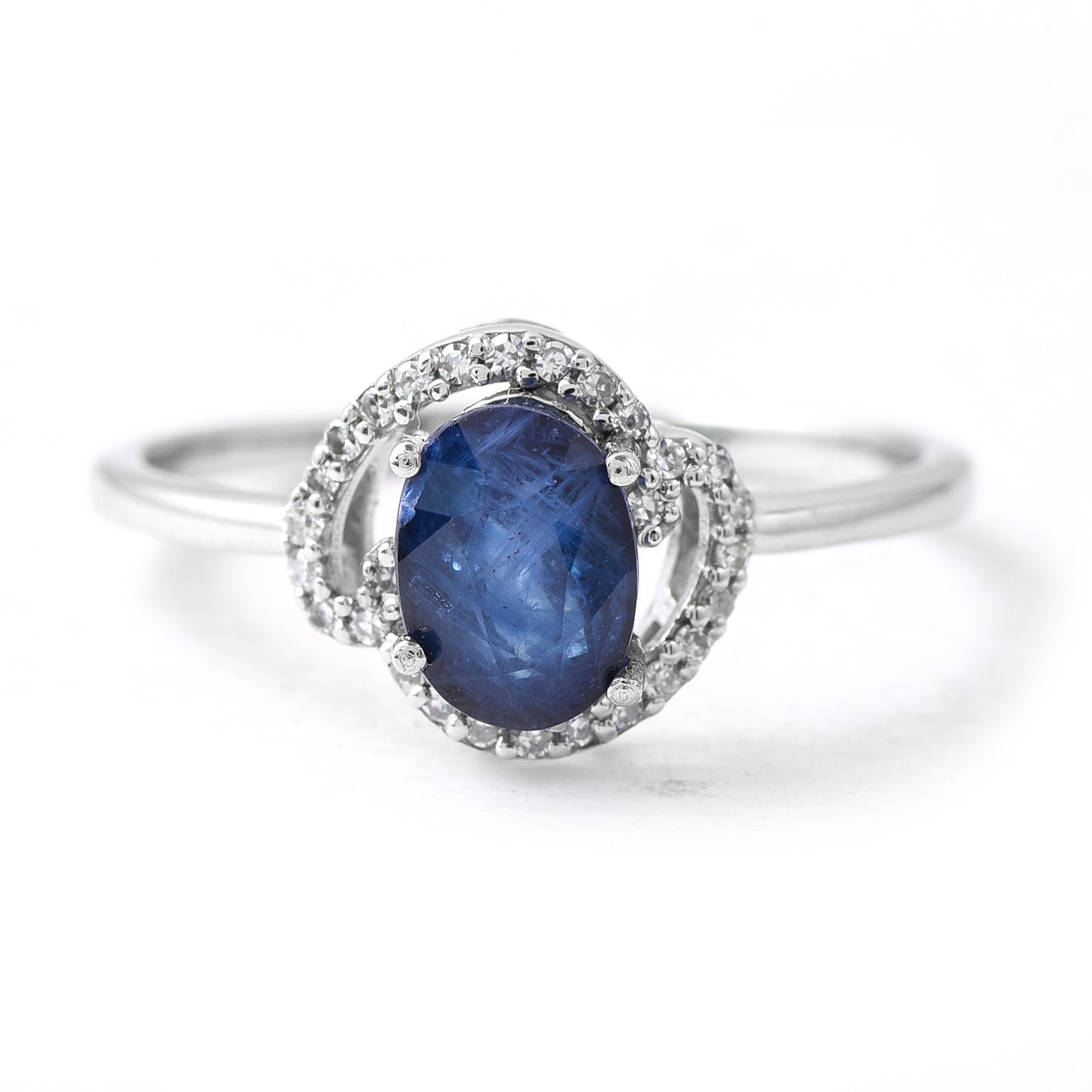 1.57 Ct Oval Sapphire 950 Platinum Ring