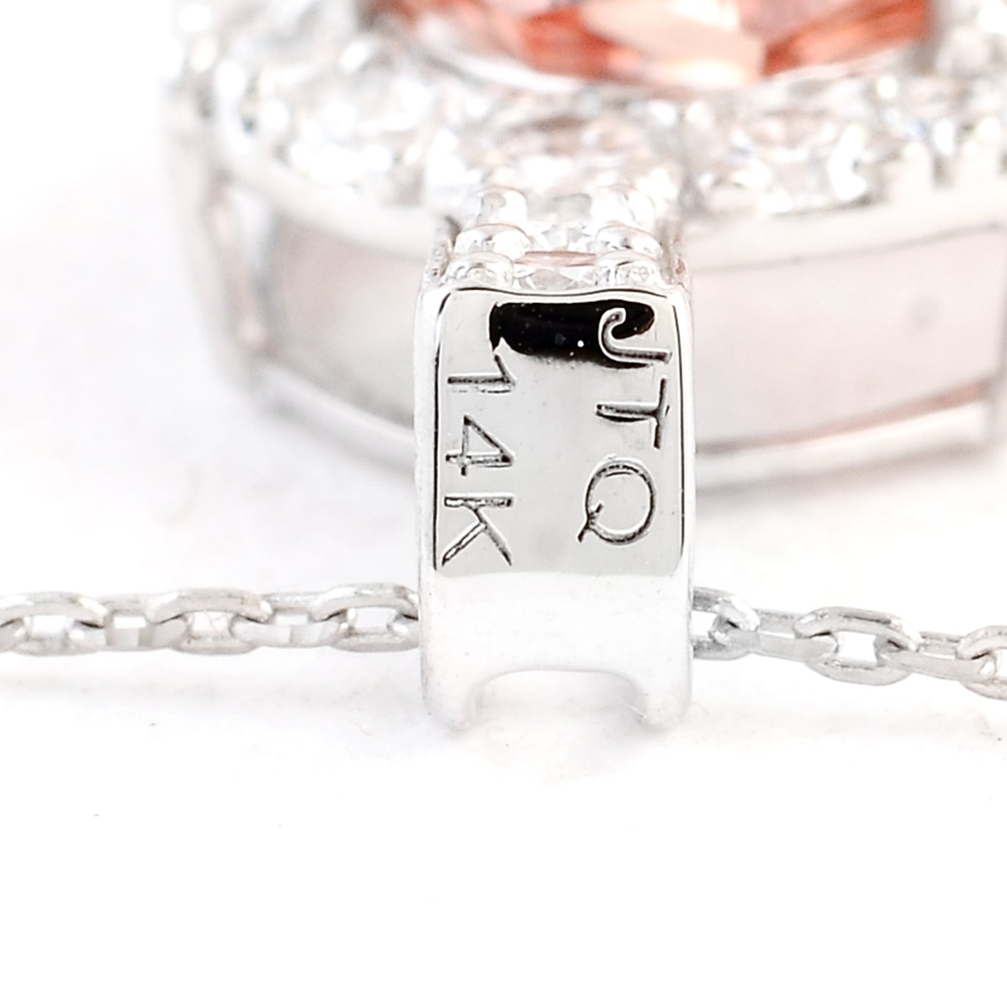 3.71 Carats Pink Lab Grown Diamond 14K Gold Pendant