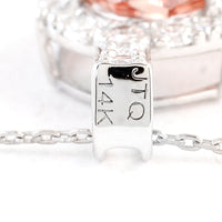 3.71 Carats Pink Lab Grown Diamond 14K Gold Pendant