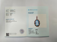 1.75 Ct Oval Mixed Cut Natural Aquamarine 14K Gold Pendant