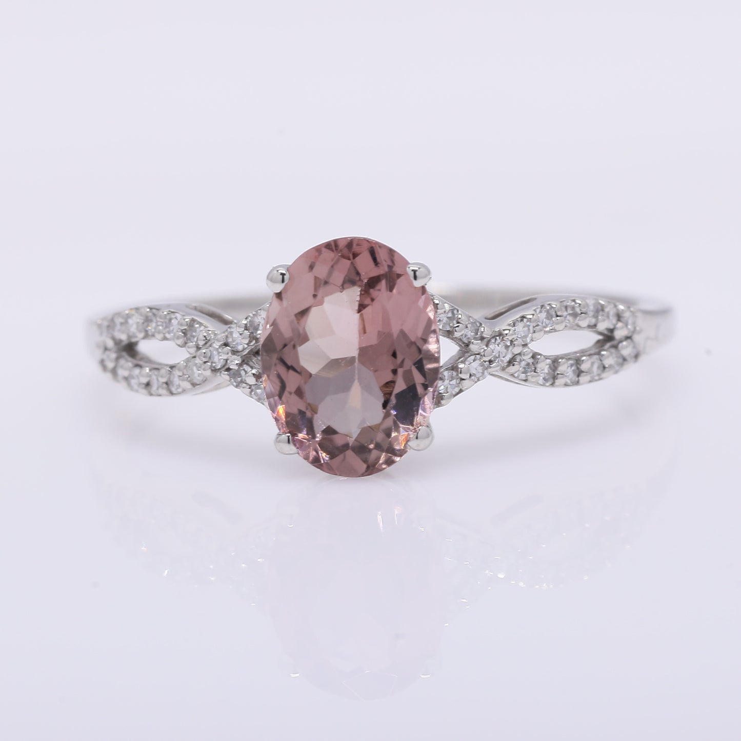1.17 Ct Oval Mixed Cut Natural Tourmaline 950 Platinum Ring