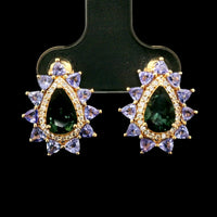 2.94 Ct Pear Tourmaline 14K Gold Earrings