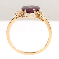 2.90 Ct Pear Ruby 14K Gold Ring