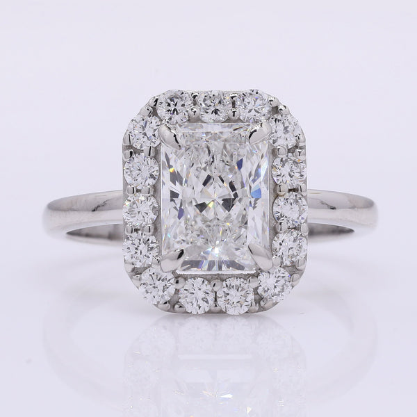 2.51 Carats Lab Grown Diamond 950 Platinum Ring