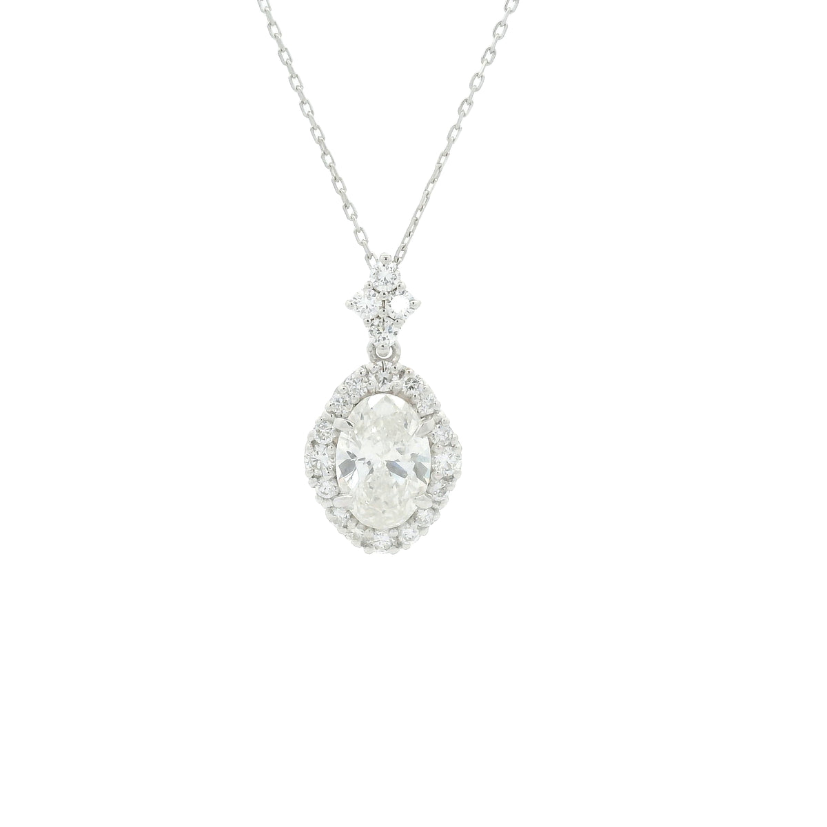 1.41 Carats Lab Grown Diamond 14K Gold Pendant