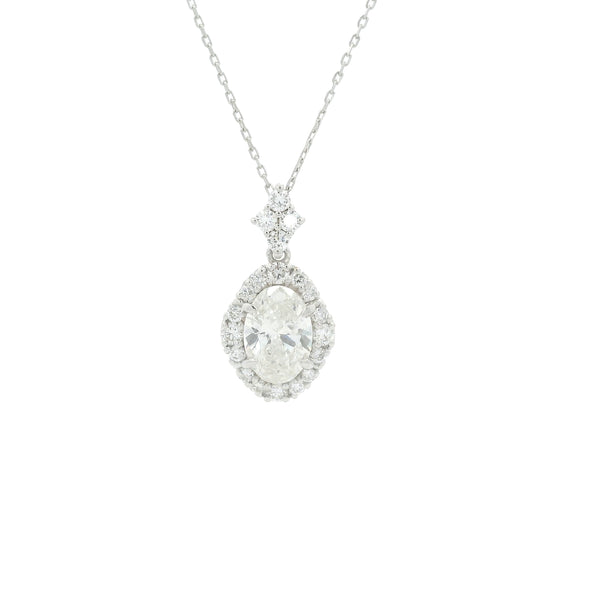 1.41 Carats Lab Grown Diamond 14K Gold Pendant