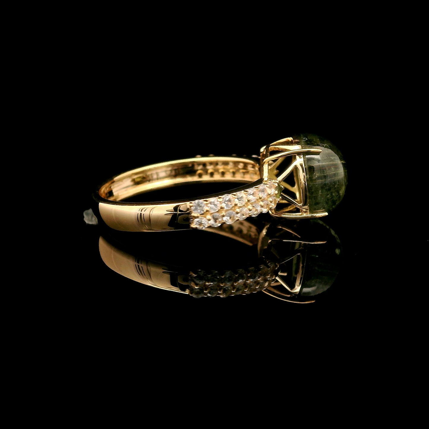 3.63 Carats Tourmaline 14K Gold Ring