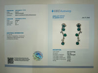 1.23 Ct Round Natural Emerald 14K Gold Earrings