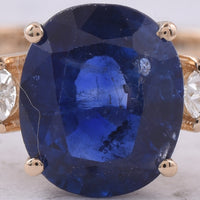 1.91 Ct Oval Natural Sapphire 14K Gold Ring