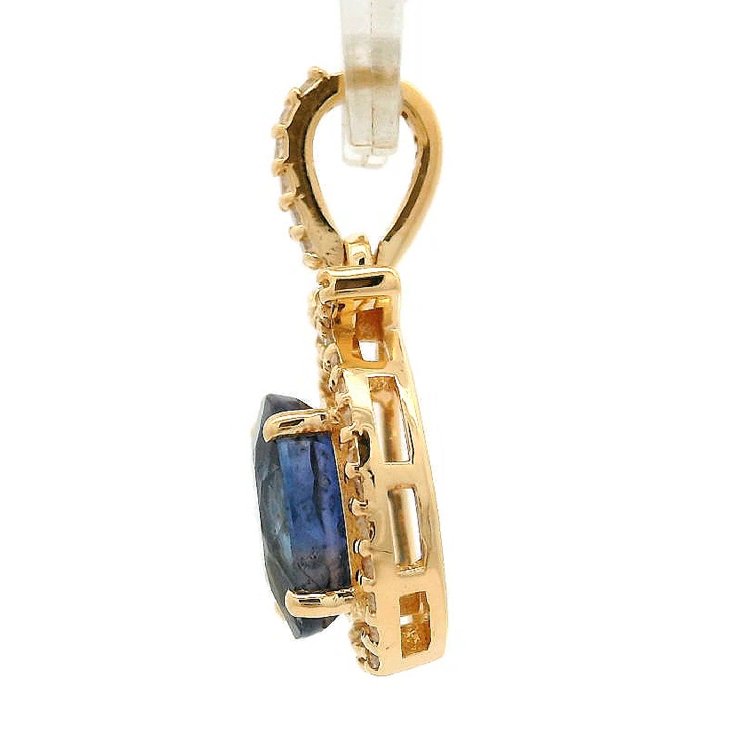 1.38 Ct Oval Sapphire 14K Gold Pendant