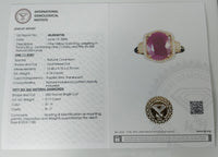 3.31 Ct Oval Mixed Cut Natural Corundum Ruby 14K Gold Ring