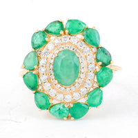 3.02 Ct Oval Emerald 14K Gold Ring