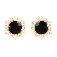 2.32 Ct Round Sapphire 14K Gold Earrings
