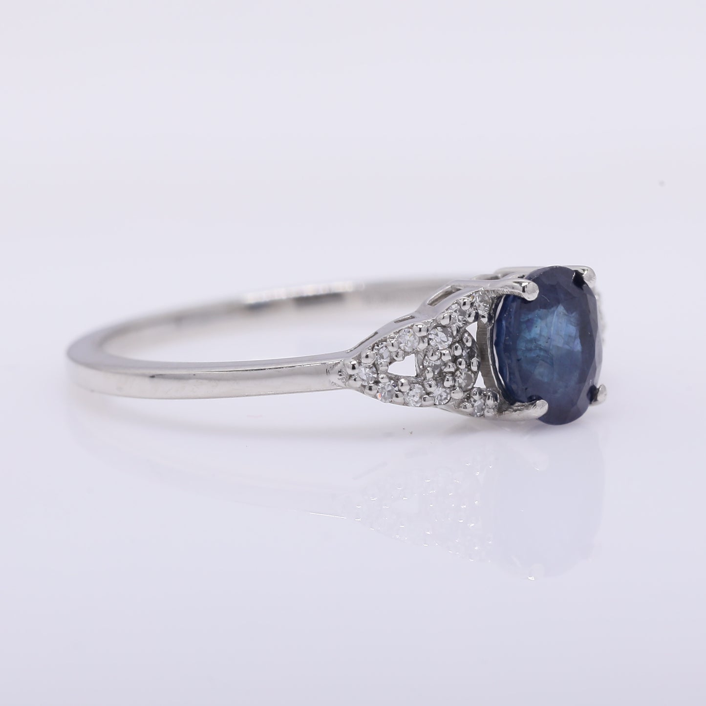 1.11 Ct Oval Mixed Cut Natural Sapphire 950 Platinum Ring