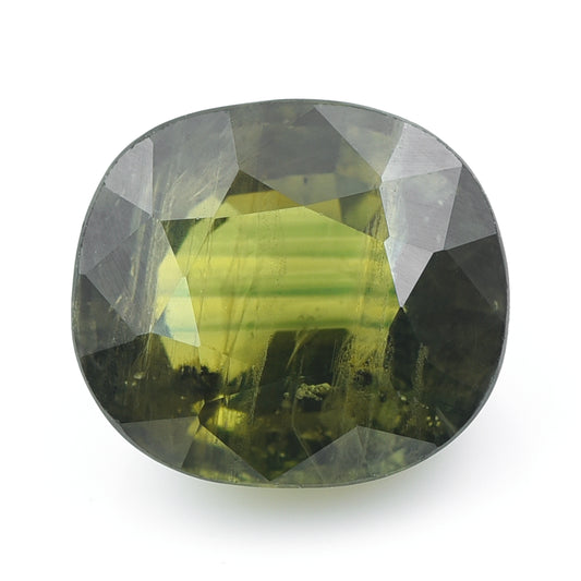 5.93 Natural Corundum Green Sapphire Rectangular Cushion Mixed Cut Gemstone