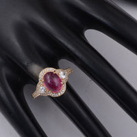 3.21 Ct Oval Tourmaline 9K Gold Ring