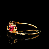 0.87 Ct Pear Tourmaline 14K Gold Ring