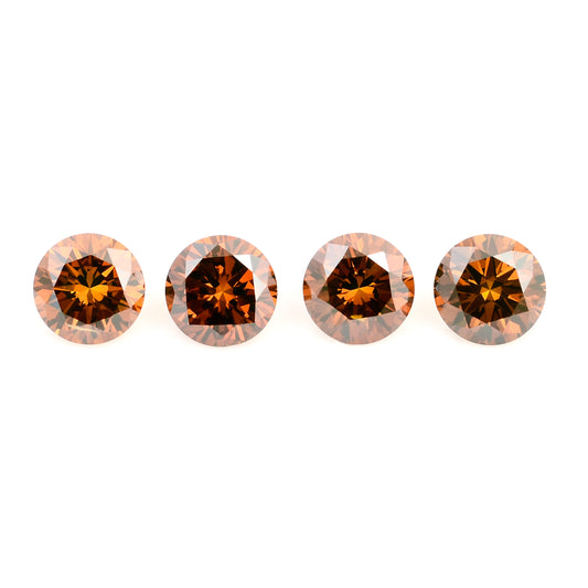 0.67 Red Diamond Round Loose Gemstone