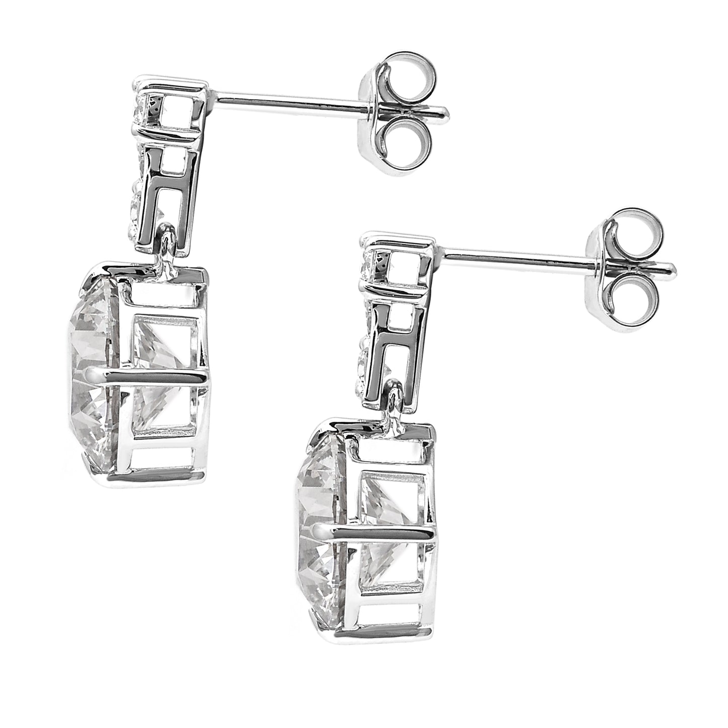 5.07 Carats Lab Grown Diamond 14K Gold Earrings