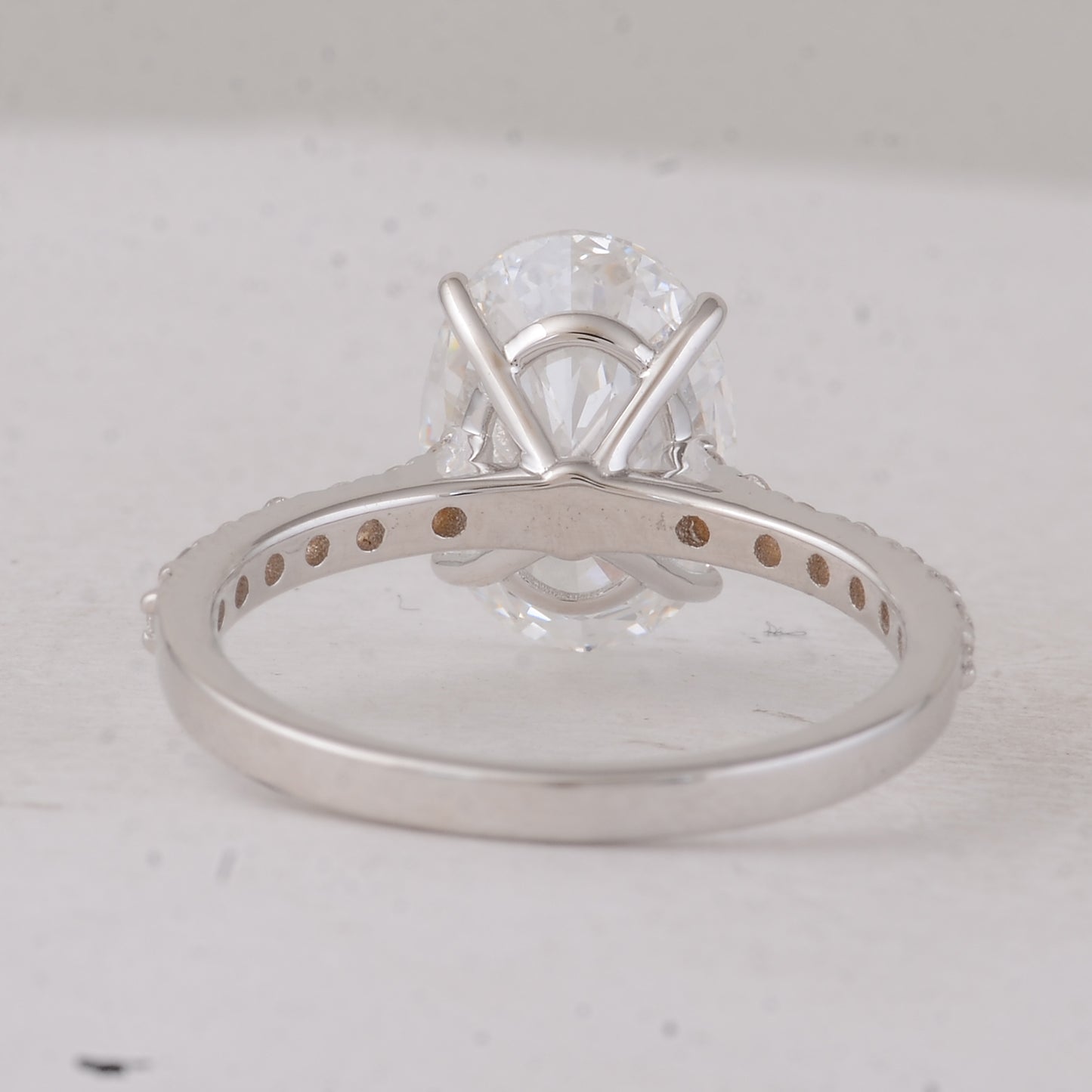 3.40 Carats Lab Grown Diamond 14K Gold Ring