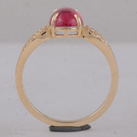 1.82 Ct Oval Tourmaline 9K Gold Ring
